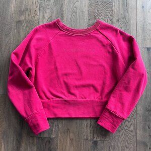 Ryderwear Red Crop Pullover Sweatshirt Gym Fitness Hoodie Athleisure Athletic